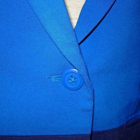 Jessica Simpson Delaney Blue Colorblock One-Button Blazer Suit Jacket Size L NWT - Picture 3 of 8